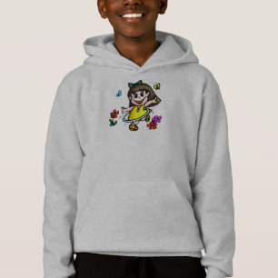 Camiseta del chica del aro de Hula de los niños