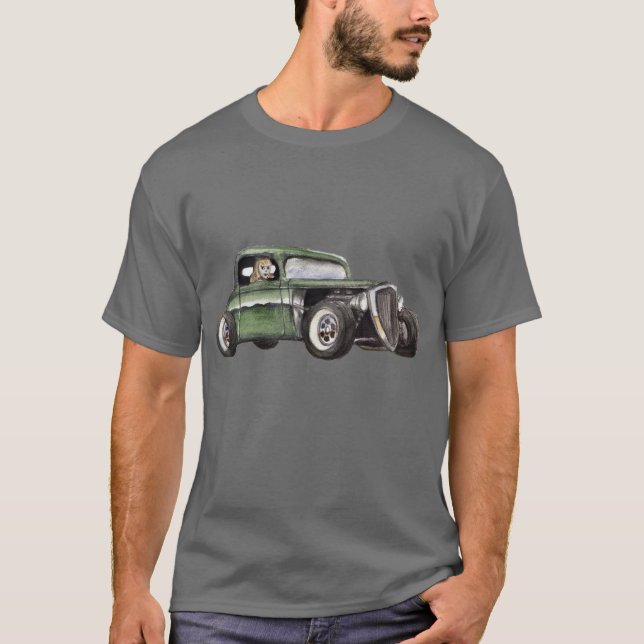 Camiseta del chica del coche de carreras (Anverso)