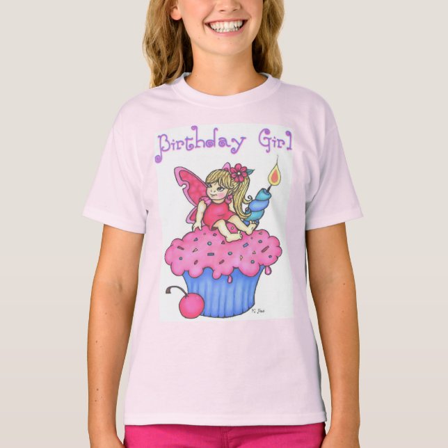 Camiseta del chica del cumpleaños (Anverso)