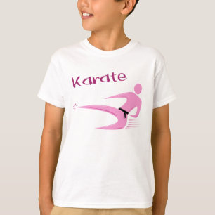 Camiseta del chica del karate