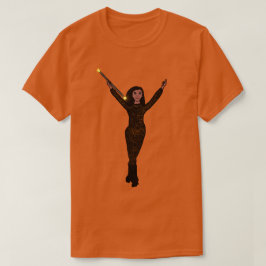 Camiseta del Chica del torbellino del Naranja quem