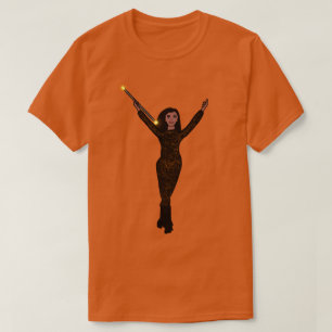 Camiseta del Chica del torbellino del Naranja quem