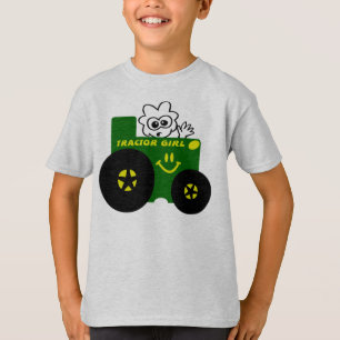 CAMISETA DEL CHICA DEL TRACTOR DE LOS NIÑOS
