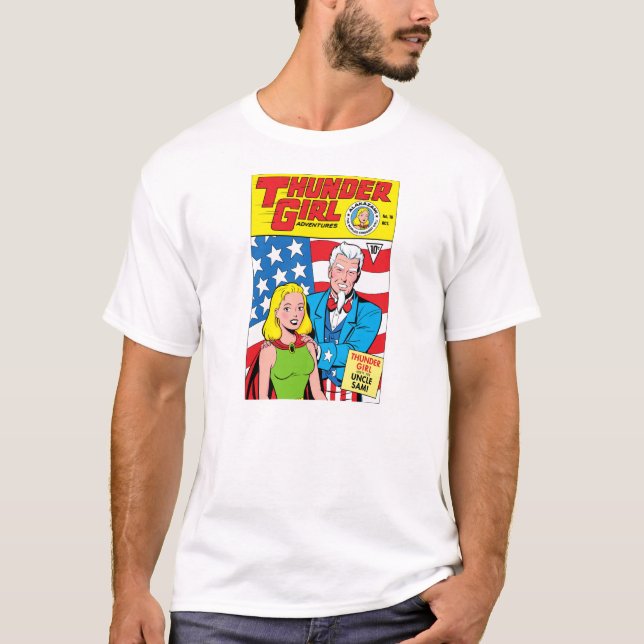 Camiseta del chica del trueno de los hombres (Anverso)