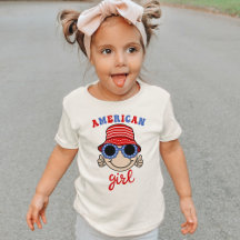 Camiseta del Chica estadounidense Cute Bucket Gorr