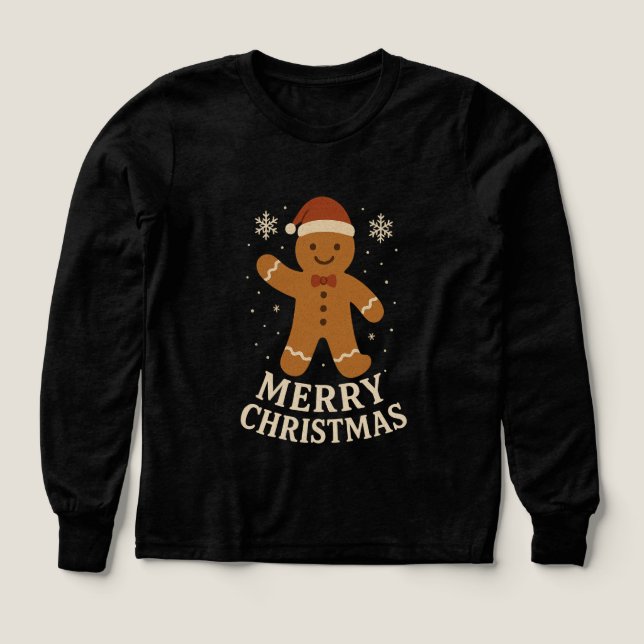 Camiseta del chica navideño (Diseño frontal)