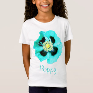 Camiseta del chica "Nombre" de la amapola azul