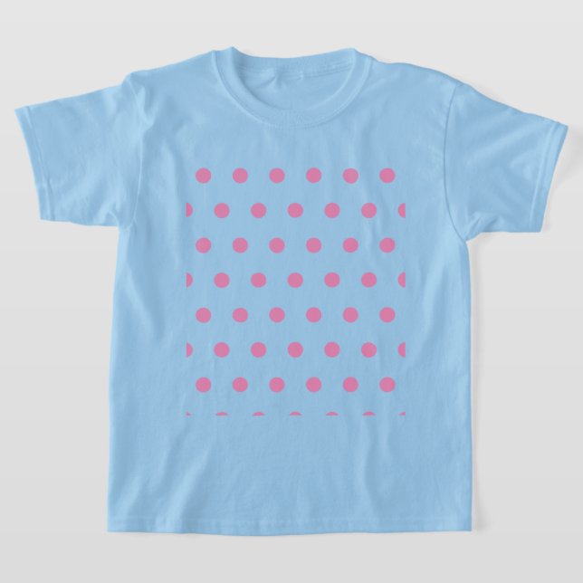 Camiseta del Chica Polka Dot (Aqua & Pink) (Distribución)