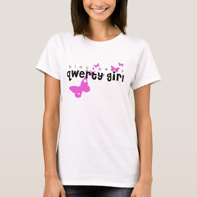 Camiseta del "CHICA QWERTY" de Blackberry (Anverso)