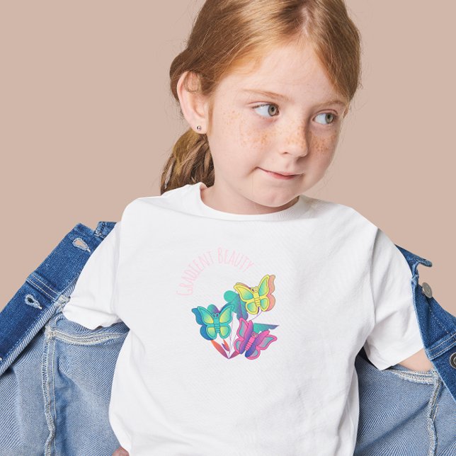 Camiseta del chico de mariposa de gradiente cúcido (Subido por el creador)