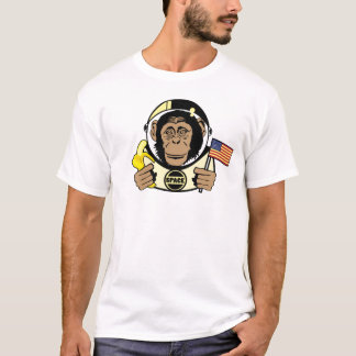 Camiseta del chimpancé del espacio