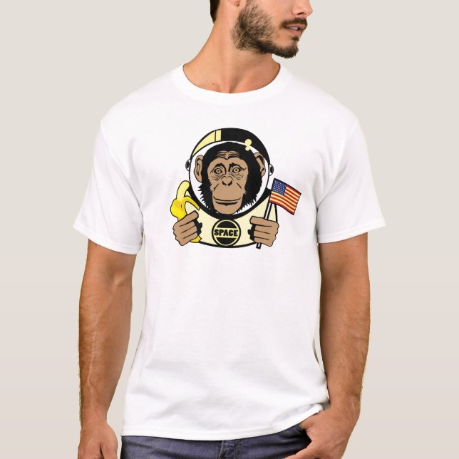 Camiseta del chimpancé del espacio (Anverso)