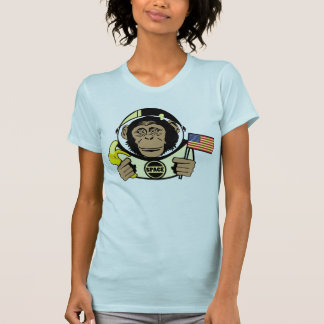 Camiseta del chimpancé del espacio