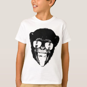 Camiseta del chimpancé del Swag