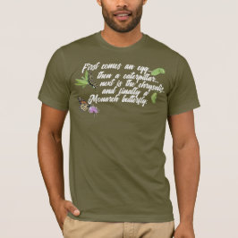 Camiseta del ciclo de vida de la mariposa monarca