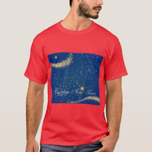 Camiseta del cielo de Año Nuevo Feliz