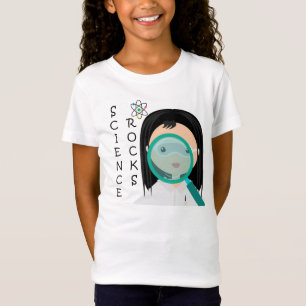 Camiseta del científico del chica