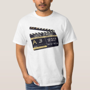 Camiseta del clapperboard de la película de la