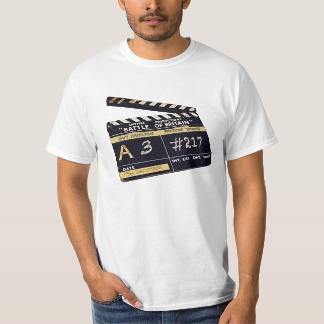 Camiseta del clapperboard de la película de la (Anverso)