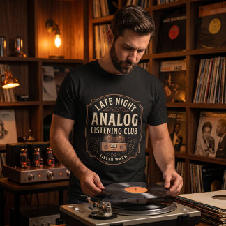 Camiseta del Club de Escucha Analógica de Noche Ta