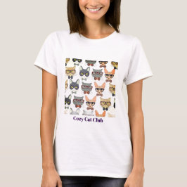 Camiseta del Club de Gatos Acogedores Lindo Gato K