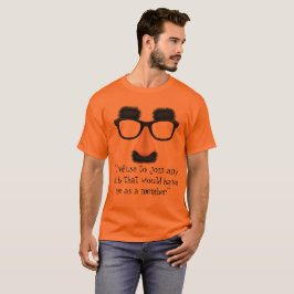 Camiseta del club de Groucho Marx - vidrios de