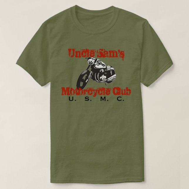 Camiseta del club de la motocicleta del tío Sam (Diseño del anverso)