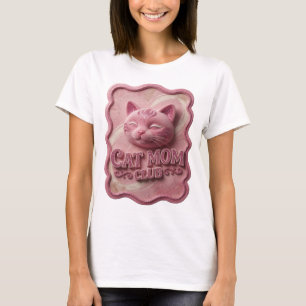 Camiseta del CLUB de MADRE GATA Rosa Moderna
