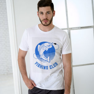 Camiseta del Club de Pesca Azul Blanco