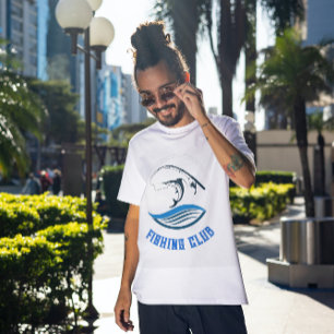 Camiseta del Club de Pesca Blanca del Mar Azul