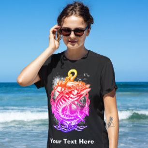 Camiseta del Club de Pesca Rosa Rojo