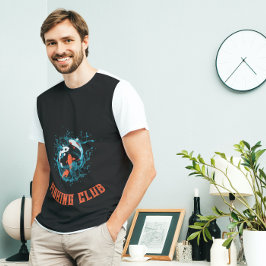 Camiseta del Club de Pescadores Azul Negro