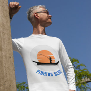 Camiseta del Club de Pescadores Naranja Negro
