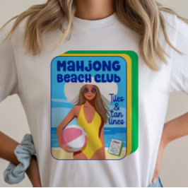 Camiseta del Club de Playa de Verano de Mahjong