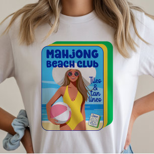 Camiseta del Club de Playa de Verano de Mahjong