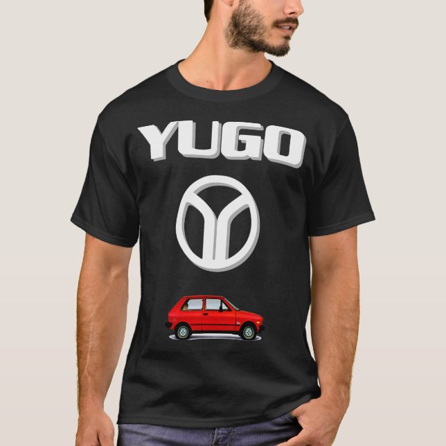 Camiseta del coche con logotipo de Yugo (Anverso)