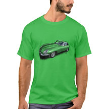 Camiseta del coche de deportes de Jaguar XKE del