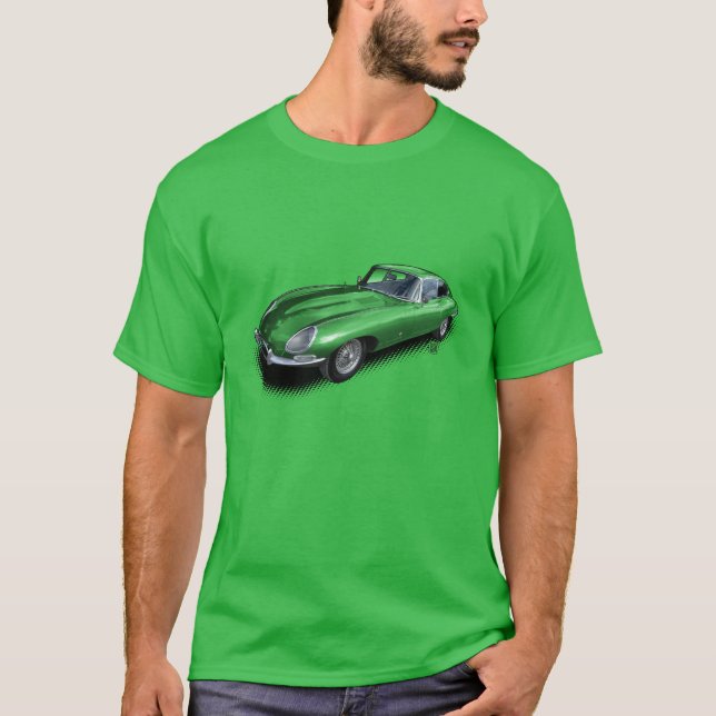 Camiseta del coche de deportes de Jaguar XKE del (Anverso)