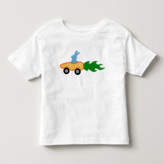 Camiseta del coche de la zanahoria del conejito (Anverso)