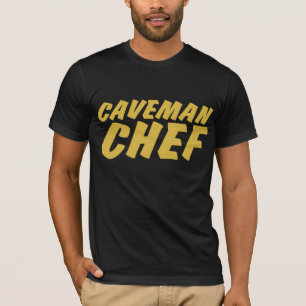 Camiseta del cocinero del hombre de las cavernas