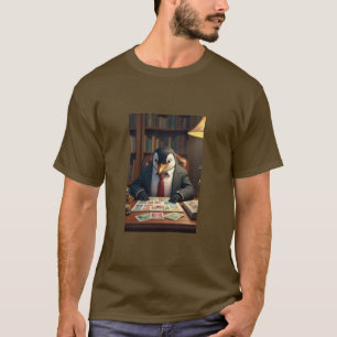 camiseta del colector de estampado de pingüino