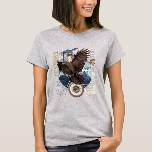 Camiseta del Collage de aves de Raven (Anverso)