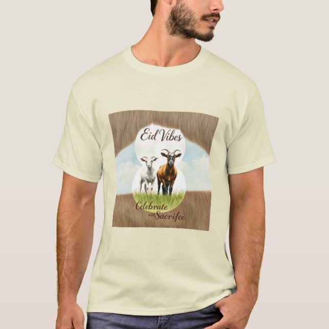 Camiseta del Collage de cabras de Eid Vibes Waterc (Anverso)