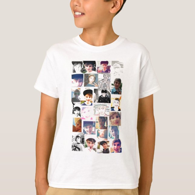 Camiseta del collage de la imagen de la fan #1 (Anverso)
