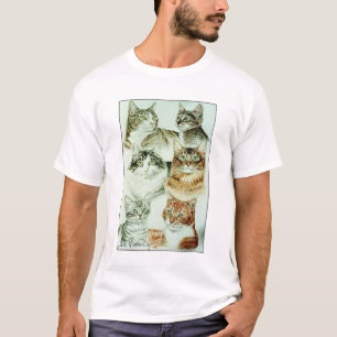 Camiseta del collage de los gatos