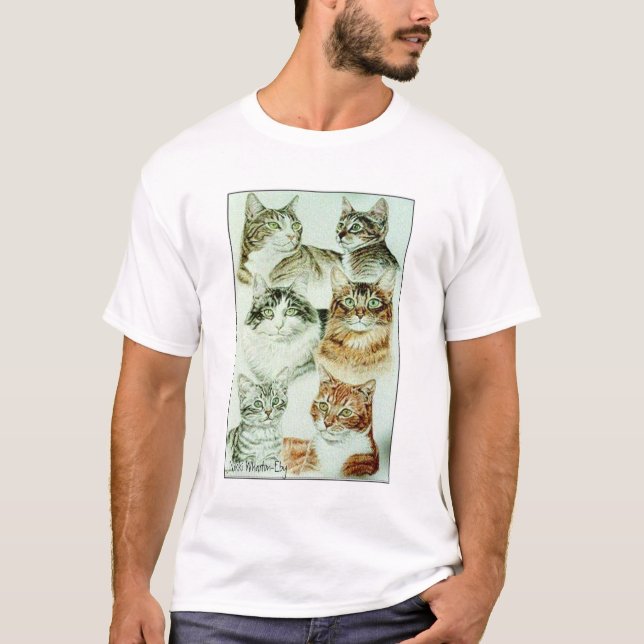 Camiseta del collage de los gatos (Anverso)