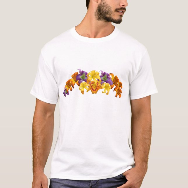Camiseta del collage del Daylily (Anverso)