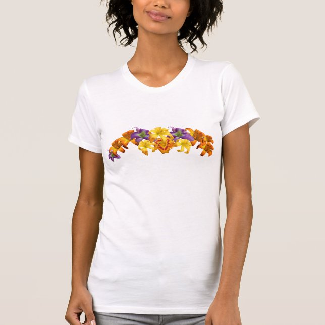 Camiseta del collage del Daylily (Anverso)