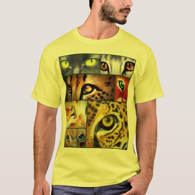 Camiseta del collage del ojo de gato (Anverso)