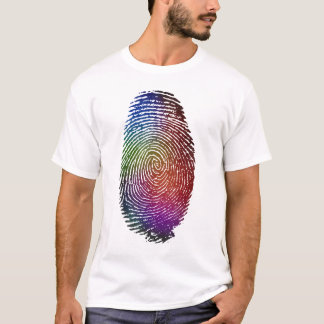 Camiseta del color de la huella dactilar